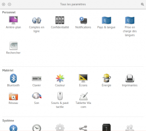 Gnome Shell - Parametres